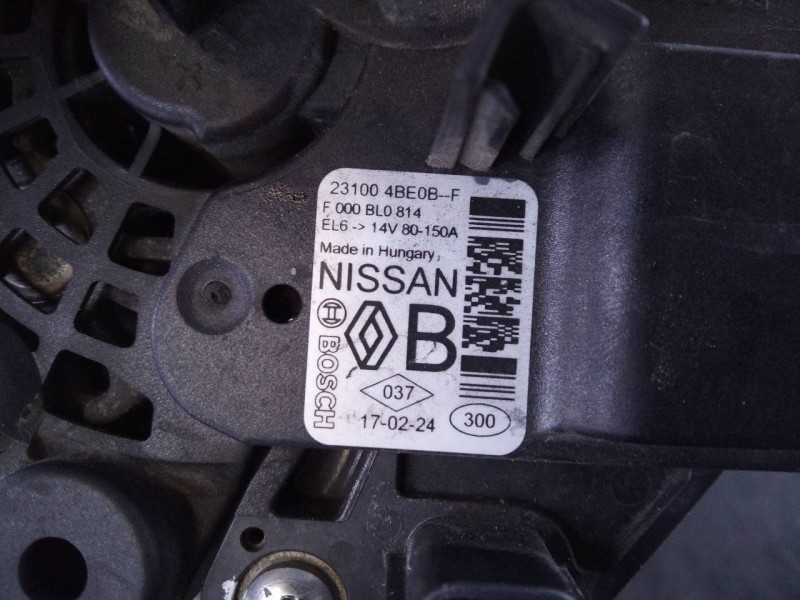 Recambio de alternador para renault kadjar zen referencia OEM IAM 231004BE0B F000BL0814 P3-B5-18-2