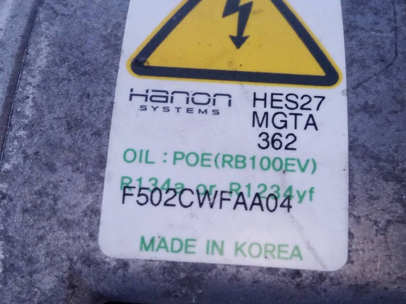 Recambio de compresor aire acondicionado para hyundai ioniq hybrid referencia OEM IAM F502CWFAA04 HES27MGTA362 P3-B2-8-3