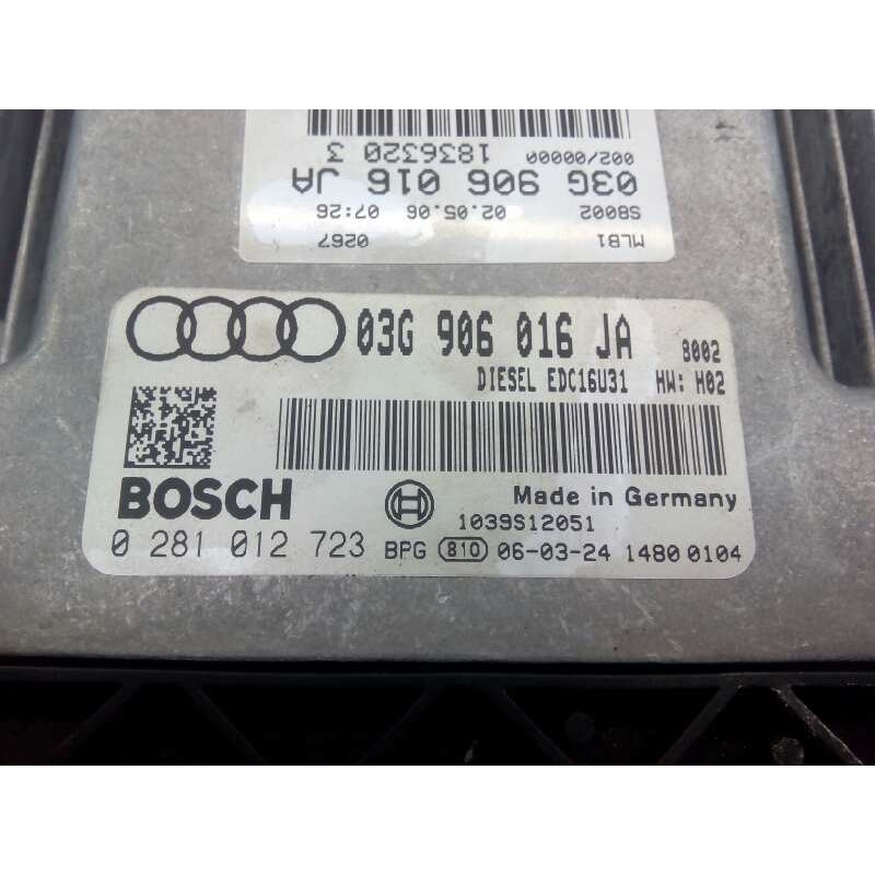Recambio de centralita motor uce para audi a4 berlina (8e) 1.9 tdi referencia OEM IAM 03G906016JA 0281012723 E2-A1-8-2
