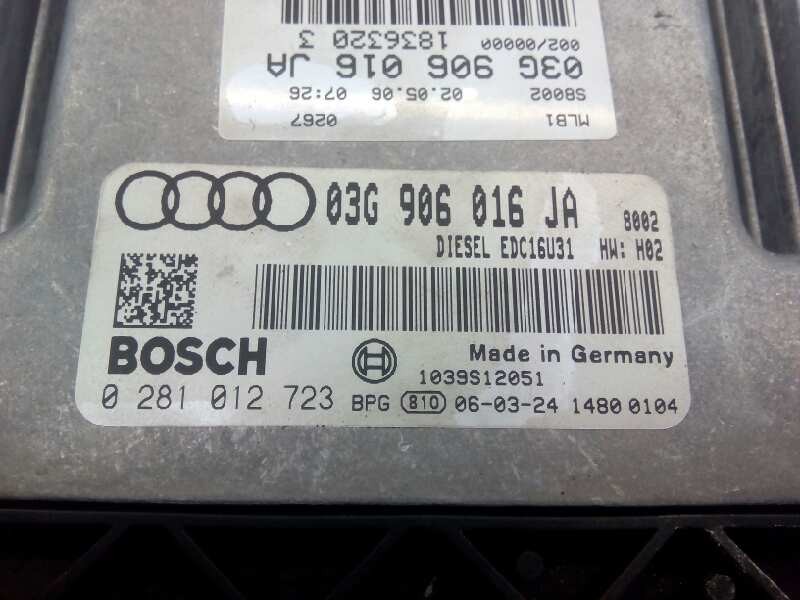 Recambio de centralita motor uce para audi a4 berlina (8e) 1.9 tdi referencia OEM IAM 03G906016JA 0281012723 E2-A1-8-2