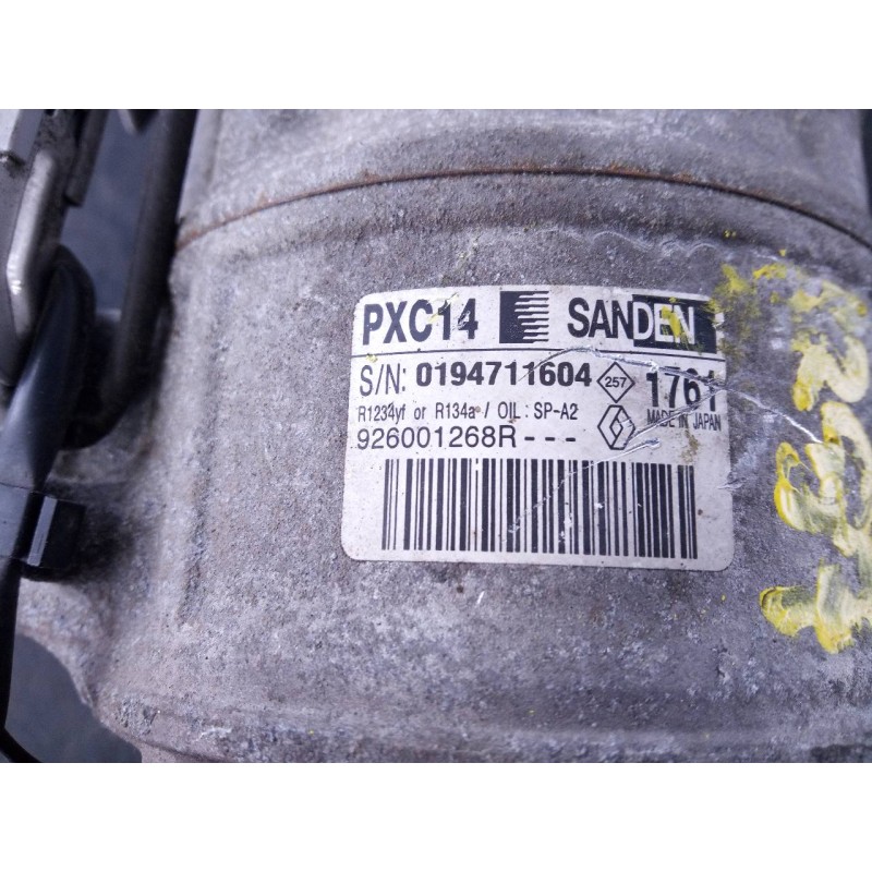 Recambio de compresor aire acondicionado para renault kadjar zen referencia OEM IAM 926001268R 0194711604 P3-B2-23-4