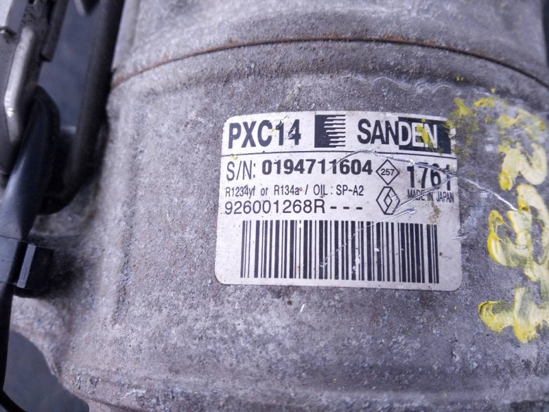 Recambio de compresor aire acondicionado para renault kadjar zen referencia OEM IAM 926001268R 0194711604 P3-B2-23-4