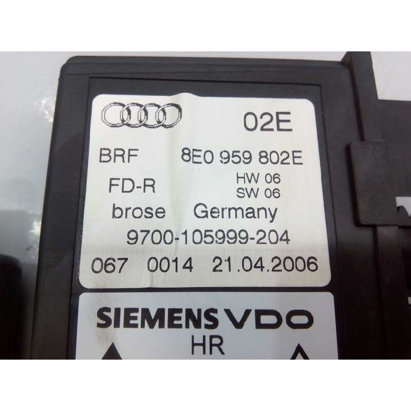 Recambio de motor elevalunas trasero derecho para audi a4 berlina (8e) 1.9 tdi referencia OEM IAM 8E0959802E  E1-B6-6-1