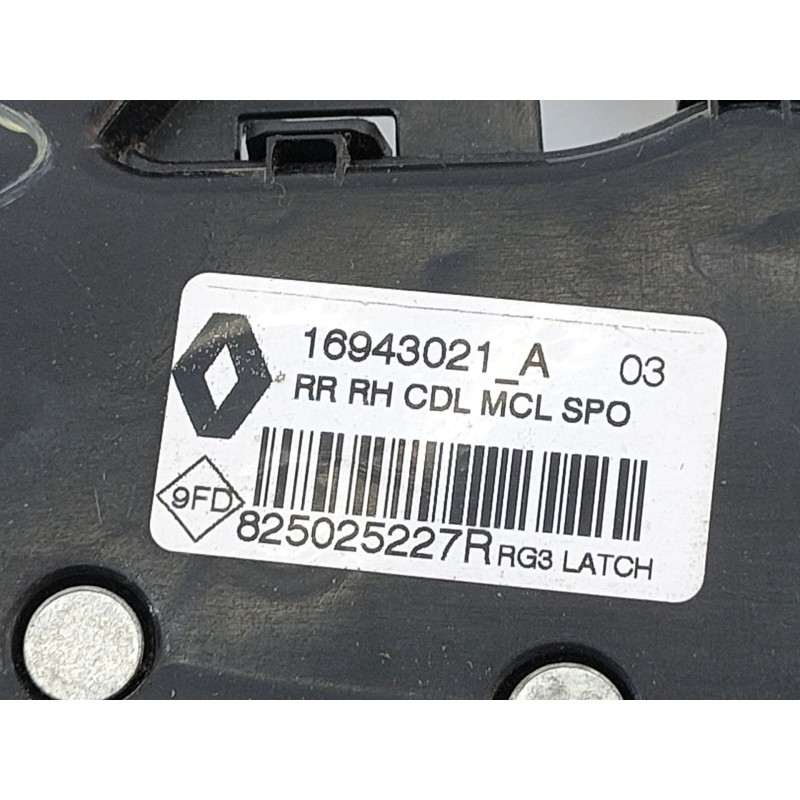 Recambio de cerradura puerta trasera derecha para renault megane iv berlina 5p gt-line referencia OEM IAM 16943021A  E1-A1-40-2