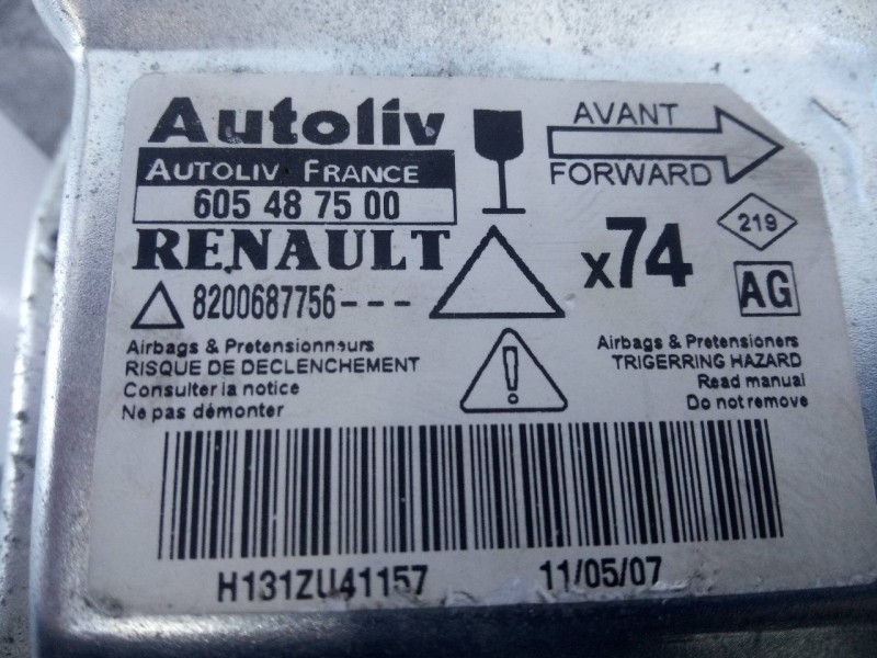 Recambio de centralita airbag para renault laguna ii (bg0) authentique referencia OEM IAM 216191036A  E2-A1-35-1