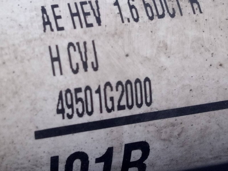 Recambio de transmision delantera derecha para hyundai ioniq hybrid referencia OEM IAM 49501G2000 J01RRGTA121VF P1-A6-28