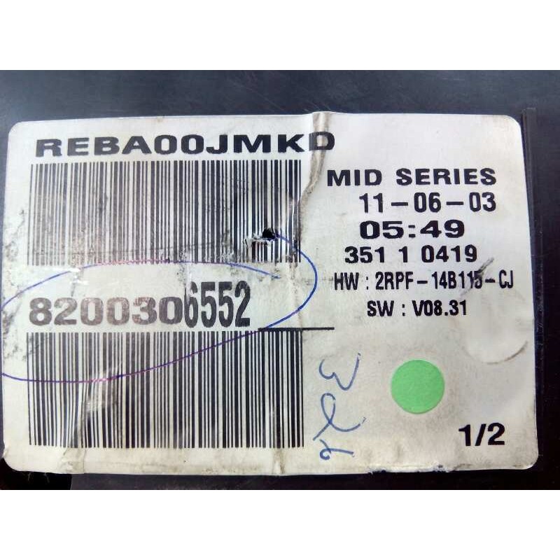 Recambio de cuadro instrumentos para renault megane ii berlina 3p referencia OEM IAM   E1-A1-19-3