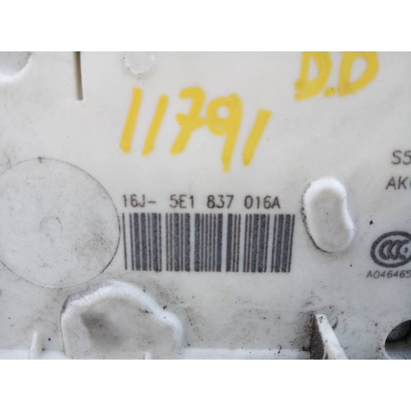 Recambio de cerradura puerta delantera derecha para skoda rapid active referencia OEM IAM 5E1837016A  E1-A5-39-2