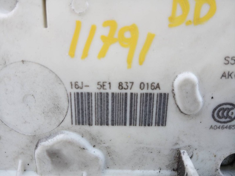 Recambio de cerradura puerta delantera derecha para skoda rapid active referencia OEM IAM 5E1837016A  E1-A5-39-2