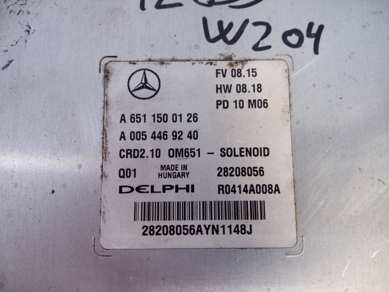 Recambio de centralita motor uce para mercedes-benz clase c (w204) lim. c 200 cdi referencia OEM IAM A6511500126 A0054469240 E3-