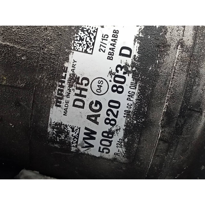 Recambio de compresor aire acondicionado para skoda rapid active referencia OEM IAM 5Q0820803D  P3-B3-18-2