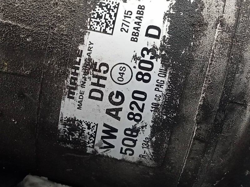 Recambio de compresor aire acondicionado para skoda rapid active referencia OEM IAM 5Q0820803D  P3-B3-18-2