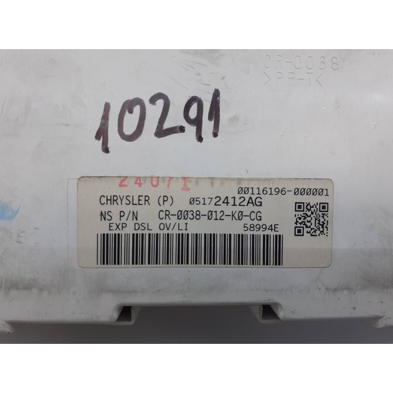 Recambio de cuadro instrumentos para jeep gr. cherokee (wh) 3.0 crd limited referencia OEM IAM 05172412AG 00116196000001 