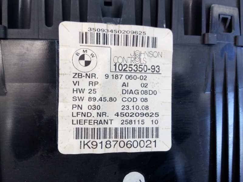 Recambio de cuadro instrumentos para bmw serie 3 berlina (e90) 318d referencia OEM IAM 102535093 918706002 E1-A3-35-2