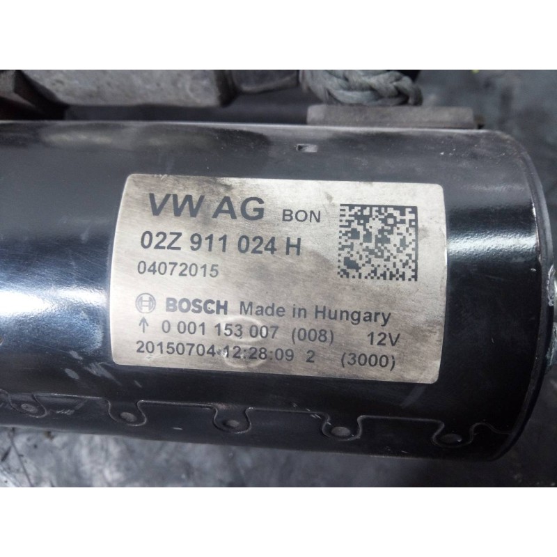 Recambio de motor arranque para skoda rapid active referencia OEM IAM 02Z911024H  P3-B7-18-3