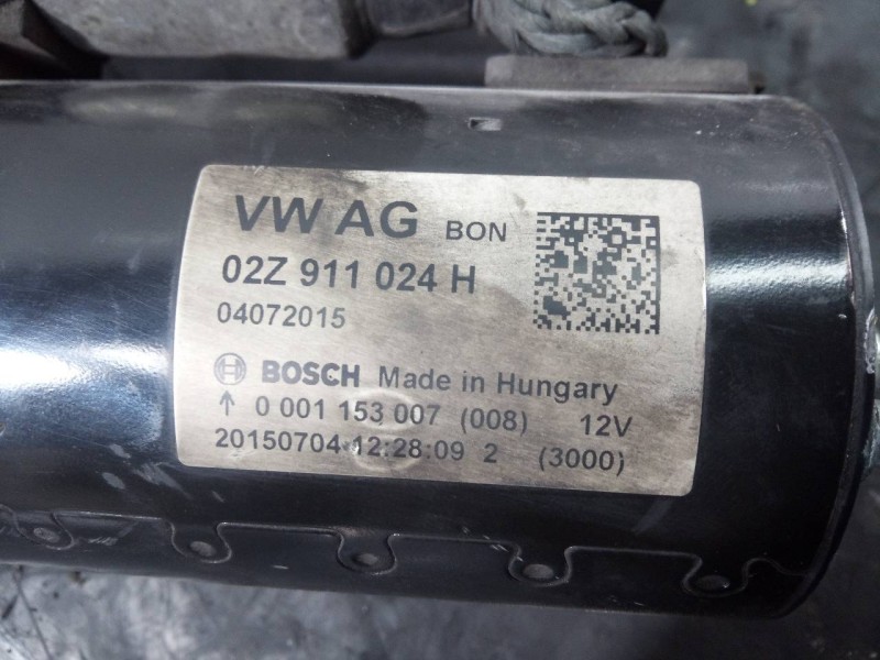 Recambio de motor arranque para skoda rapid active referencia OEM IAM 02Z911024H  P3-B7-18-3