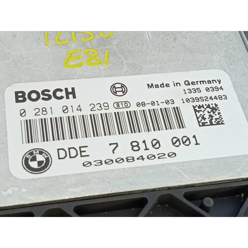 Recambio de centralita motor uce para bmw serie 1 berlina (e81/e87) 118d referencia OEM IAM 7810001 0281014239 E3-A2-24-3