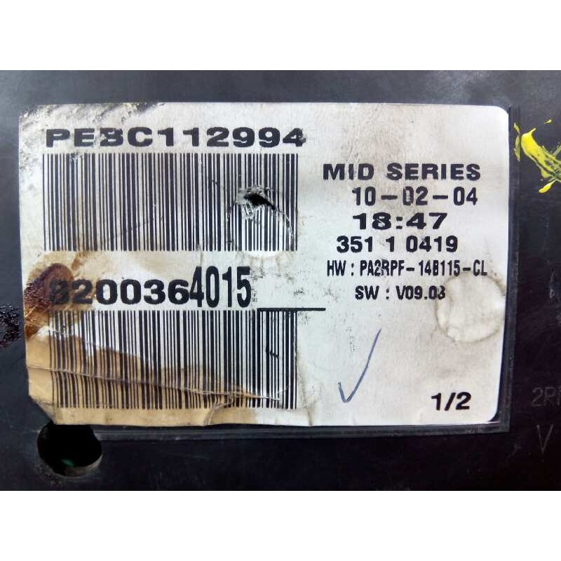 Recambio de cuadro instrumentos para renault megane ii berlina 3p referencia OEM IAM 8200364015  E1-A1-19-3