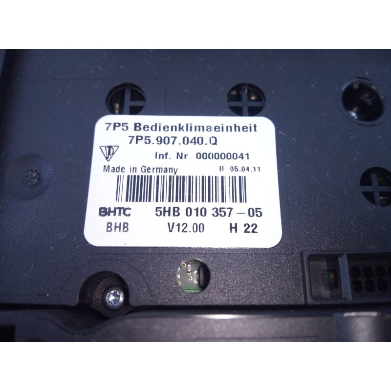 Recambio de mando climatizador para porsche cayenne (typ 92aa) diesel referencia OEM IAM 7P5907040Q  E3-B6-54-5