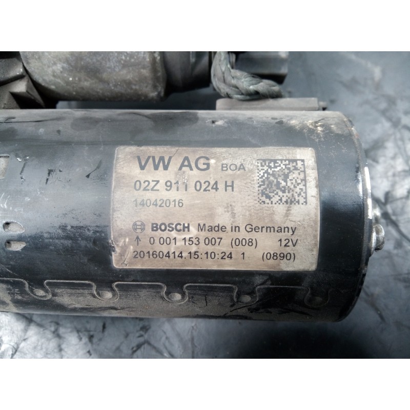 Recambio de motor arranque para skoda rapid active referencia OEM IAM 02Z911024H  P3-B8-19-4