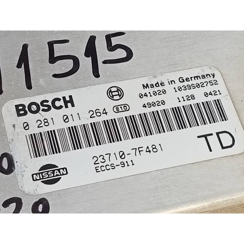 Recambio de centralita motor uce para nissan terrano/terrano.ii (r20) sr (5-ptas.) referencia OEM IAM 237107F481 0281011264 