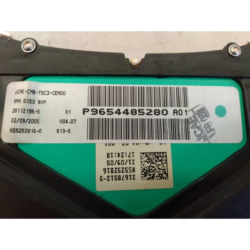 Recambio de cuadro instrumentos para peugeot 307 berlina (s2) xt referencia OEM IAM P9654485280  E3-B2-55-3