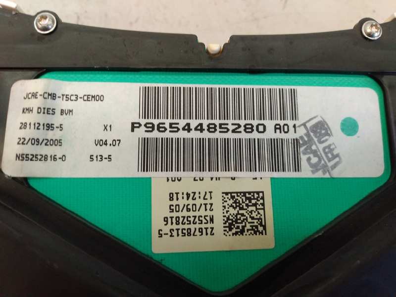 Recambio de cuadro instrumentos para peugeot 307 berlina (s2) xt referencia OEM IAM P9654485280  E3-B2-55-3