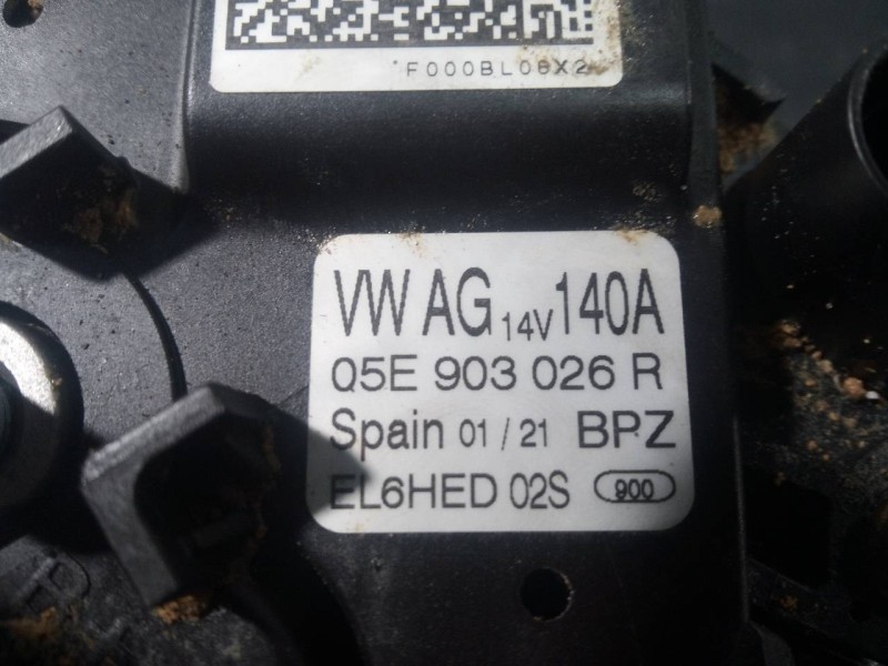 Recambio de alternador para volkswagen t-cross advance referencia OEM IAM 05E903026R EL6HED P3-A4-7-2