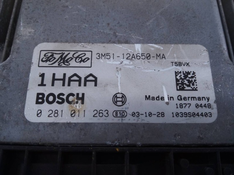 Recambio de centralita motor uce para ford focus c-max (cap) ambiente (d) referencia OEM IAM 0281011263 3M5112A650MA E3-B3-24-1