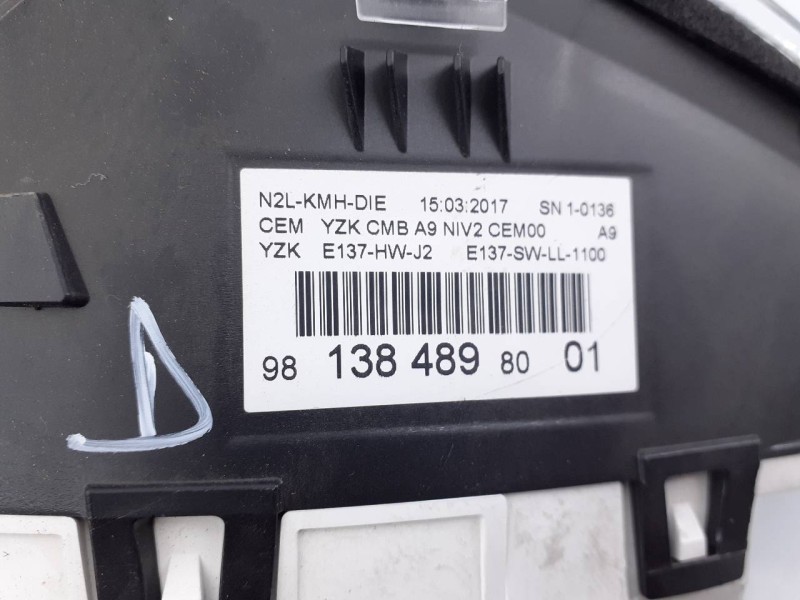 Recambio de cuadro instrumentos para peugeot 2008 (--.2013) allure referencia OEM IAM 9813848980  E3-B2-19-3