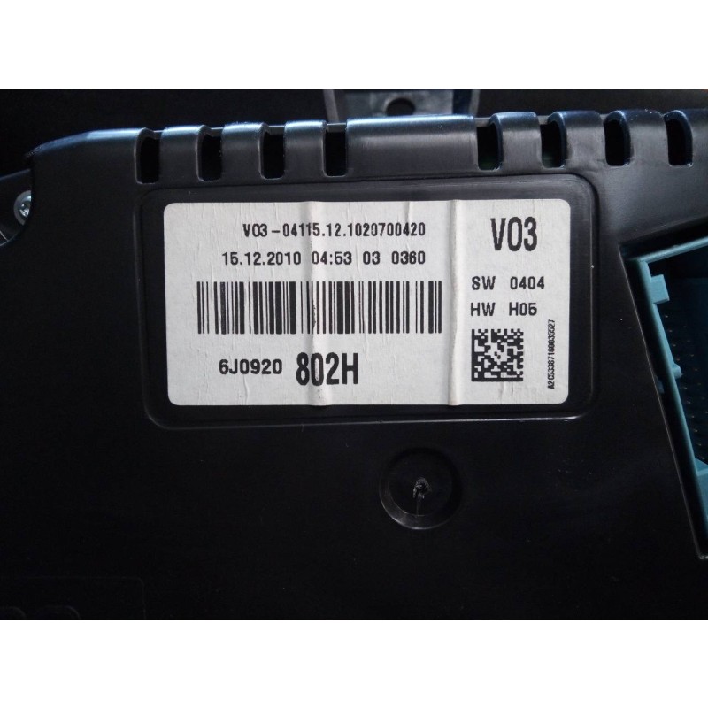 Recambio de cuadro instrumentos para seat ibiza sc (6j1) reference referencia OEM IAM 6J0920802H  E2-A1-23-3