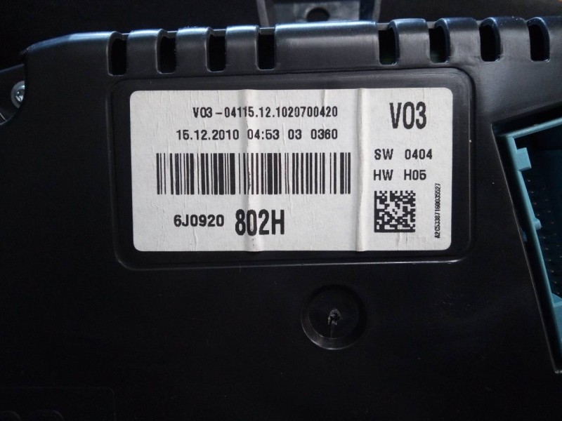 Recambio de cuadro instrumentos para seat ibiza sc (6j1) reference referencia OEM IAM 6J0920802H  E2-A1-23-3