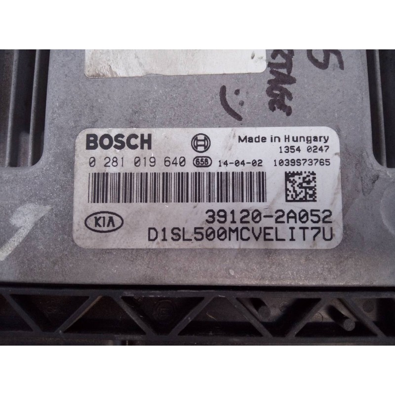 Recambio de centralita motor uce para kia sportage drive 4x2 referencia OEM IAM 391202A052 0281019640 E3-A3-29-1