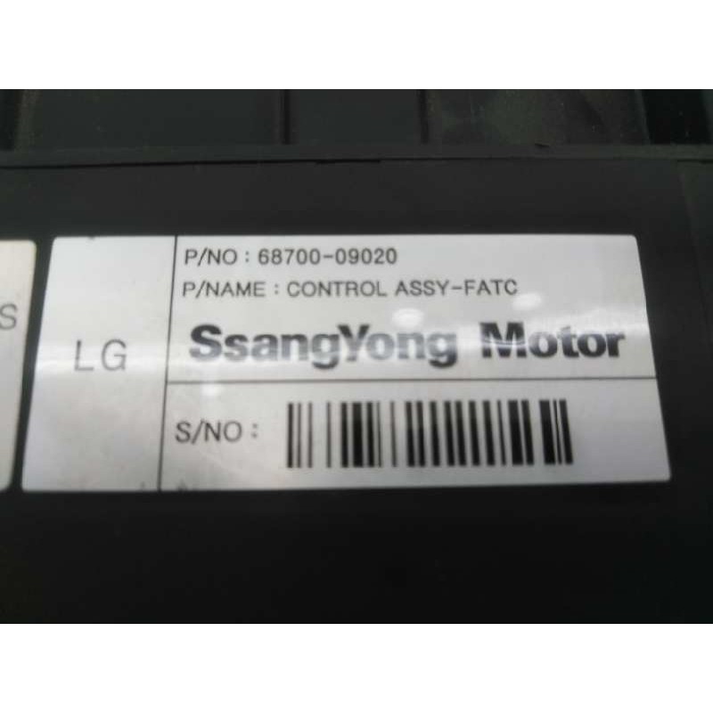 Recambio de mando climatizador para ssangyong actyon 200 xdi 4wd limited referencia OEM IAM 6870009020 6K30102 E3-A3-18-3