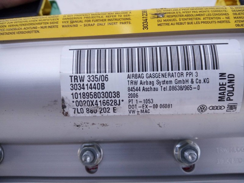 Recambio de airbag delantero derecho para volkswagen touareg (7l6) tdi v6 +motion referencia OEM IAM 30341440B  E1-B6-47-2