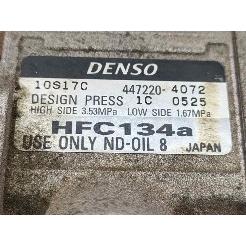 Recambio de compresor aire acondicionado para toyota land cruiser (j9) d4-d gx (3-ptas.) referencia OEM IAM 4472204072  P3-A3-8-