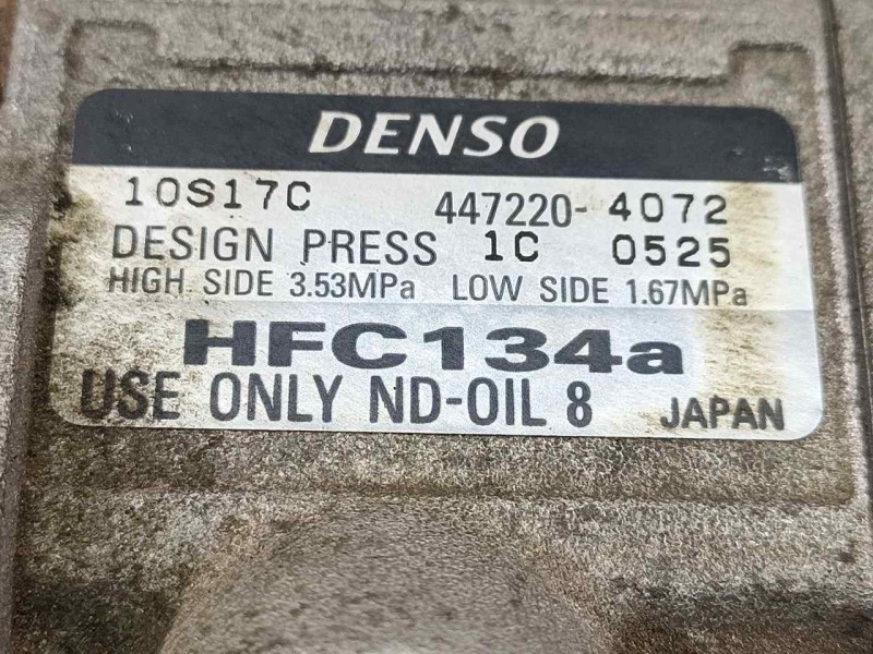 Recambio de compresor aire acondicionado para toyota land cruiser (j9) d4-d gx (3-ptas.) referencia OEM IAM 4472204072  P3-A3-8-