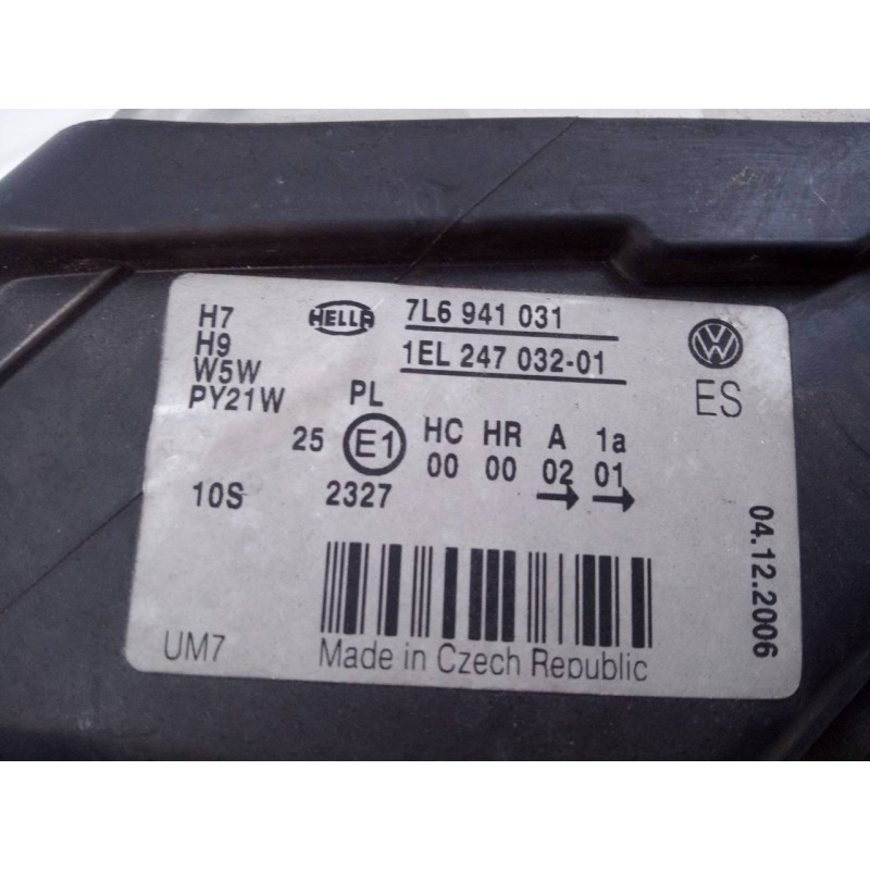 Recambio de faro izquierdo para volkswagen touareg (7l6) tdi v6 +motion referencia OEM IAM 7L6941031 1EL24703201 E1-B6-23-1