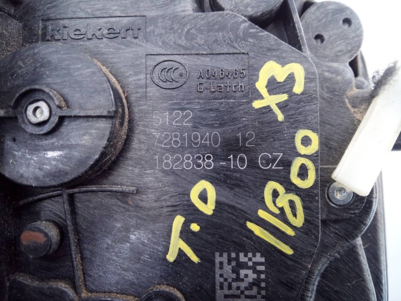 Recambio de cerradura puerta trasera derecha para bmw serie x3 (g01) xdrive20d referencia OEM IAM 728194012 18283810CZ E1-A3-52-