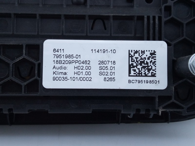 Recambio de mando climatizador para bmw serie x3 (g01) xdrive20d referencia OEM IAM 795198501 BC795198501 E3-A2-32-2