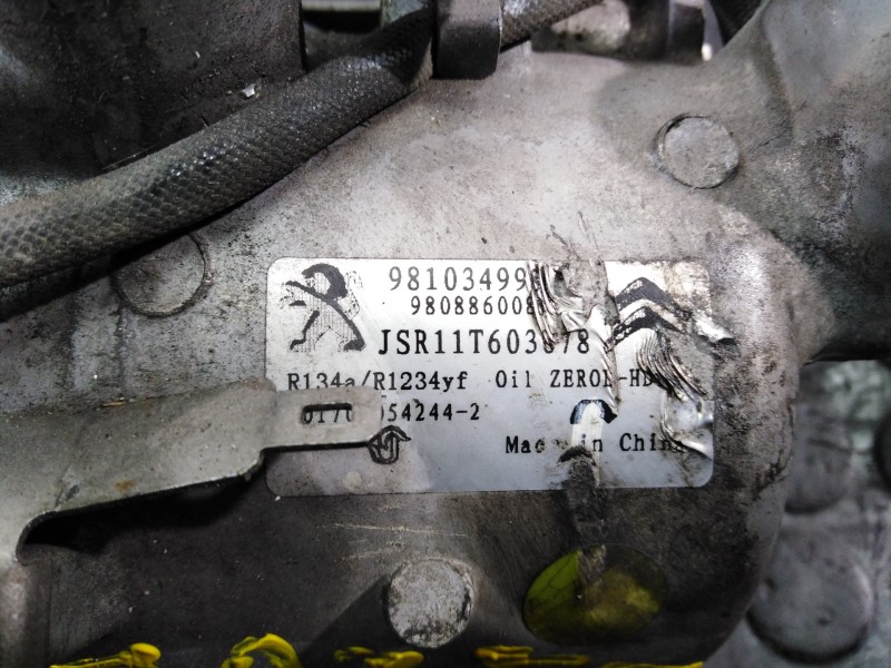 Recambio de compresor aire acondicionado para peugeot expert furgón pro standard referencia OEM IAM 9808860086 JSR11T603978 P3-A