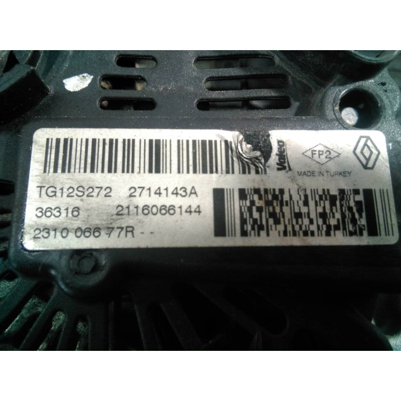 Recambio de alternador para dacia duster laureate 4x2 referencia OEM IAM 231006677R 2116066144 P3-B5-19-3