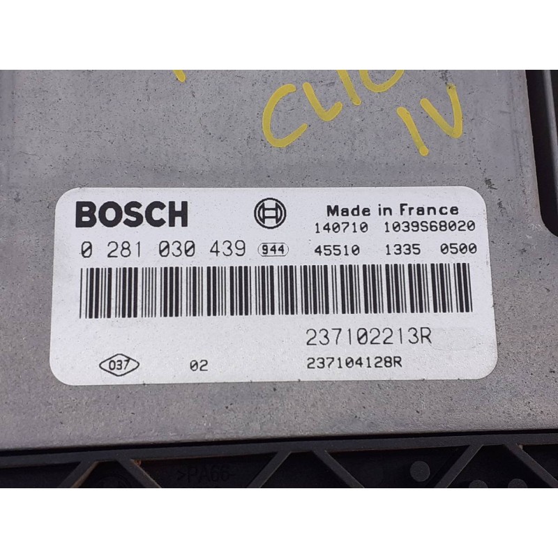 Recambio de centralita motor uce para renault clio iv authentique referencia OEM IAM 0281030439 237102313R E2-A1-23-4