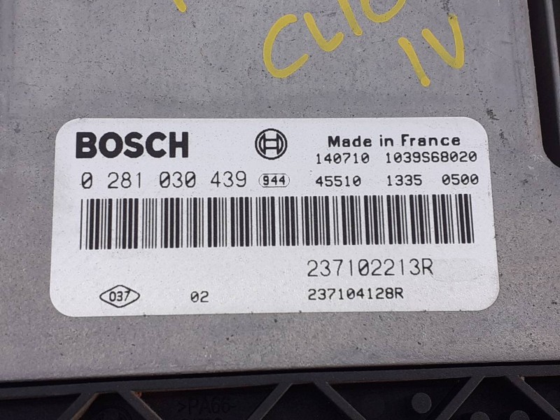 Recambio de centralita motor uce para renault clio iv authentique referencia OEM IAM 0281030439 237102313R E2-A1-23-4