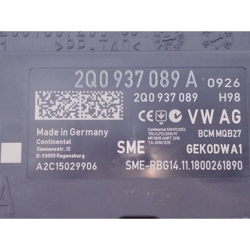 Recambio de modulo electronico para seat ibiza (kj1) style referencia OEM IAM 2Q0937089A A2C15029906 E2-A1-33-7