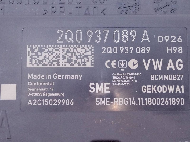 Recambio de modulo electronico para seat ibiza (kj1) style referencia OEM IAM 2Q0937089A A2C15029906 E2-A1-33-7