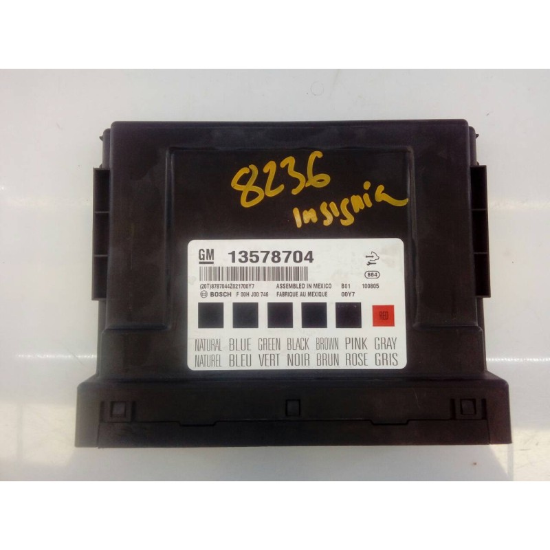 Recambio de modulo electronico para opel insignia berlina cosmo referencia OEM IAM 13578704  E3-A5-4-2