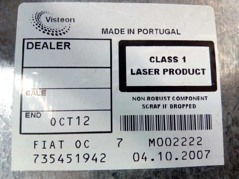 Recambio de sistema audio / radio cd para fiat bravo (198) referencia OEM IAM 735451942  E2-B2-56-1