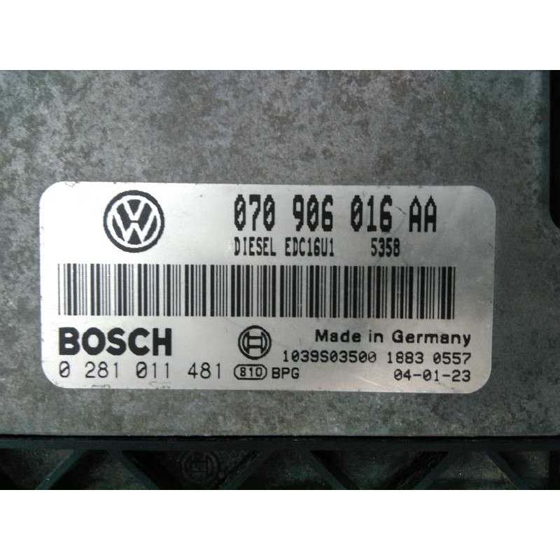 Recambio de centralita motor uce para volkswagen touareg (7la) tdi v10 referencia OEM IAM 070906016AA 0281011481 E2-A1-23-3