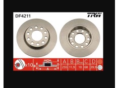 Recambio de disco freno trasero para audi a4 berlina (8e) referencia OEM IAM B130600 NUEVO T1-1-B2-4